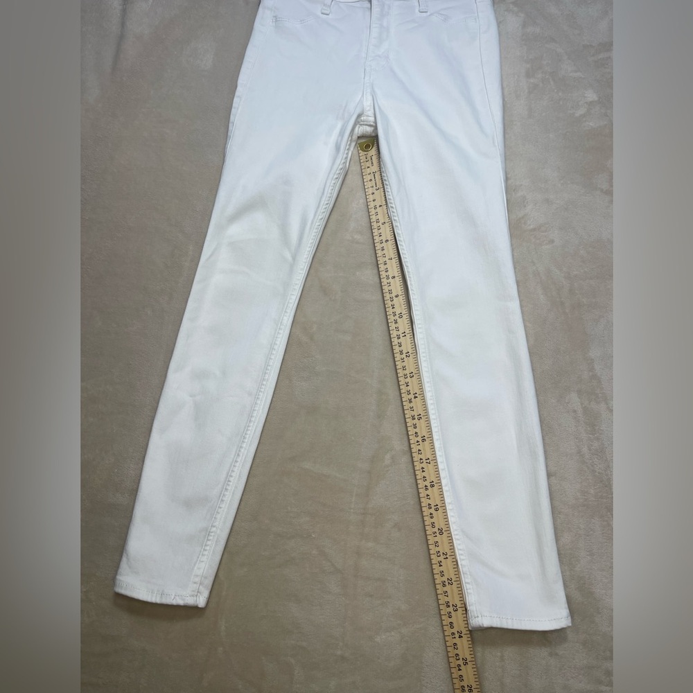 Hollister White High-Rise Jean Leggings Women’s Size W26 L26 Stretch Skinny - Picture 5 of 6